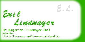 emil lindmayer business card